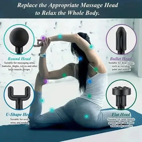 USB Mini Massage Gun Fascia Machine Muscle Relaxation Vibrating Gun Rod Massage Fitness Equipment Neck Grab Fascia Gun