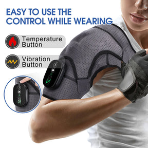 Electric Heating Shoulder Massage Belt Back Shoulder Brace 3-speed Adjustable Vibrator Massage For Arthritis Joint Injury